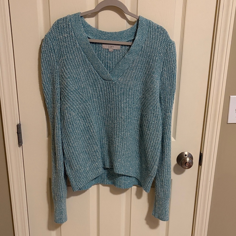 Ann Taylor LOFT Women's Mint V-Neck Sweater